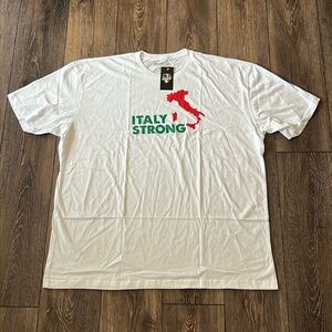 NWT Hardcore Italians Italy Strong White Shirt Mens Size 3XL
